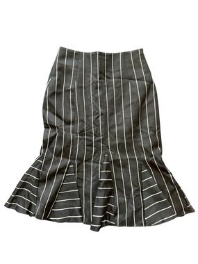 Emporio Armani black and white Pinstripe pencil skirt Size S